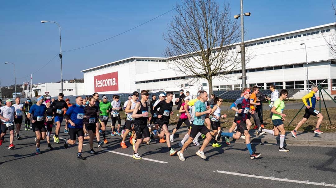 Start of the Zlín Half Marathon in Příluky